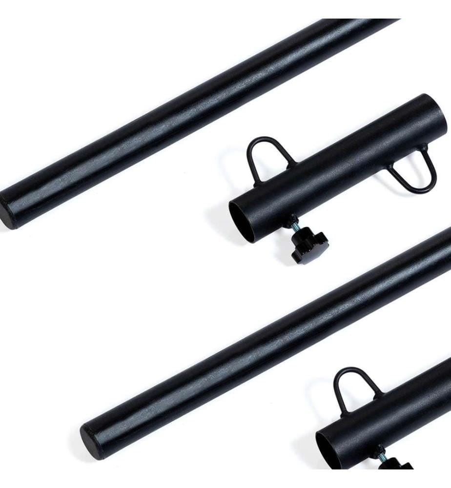 Lot de 2 Poteaux ajustables pour voile d'ombrage - Noir