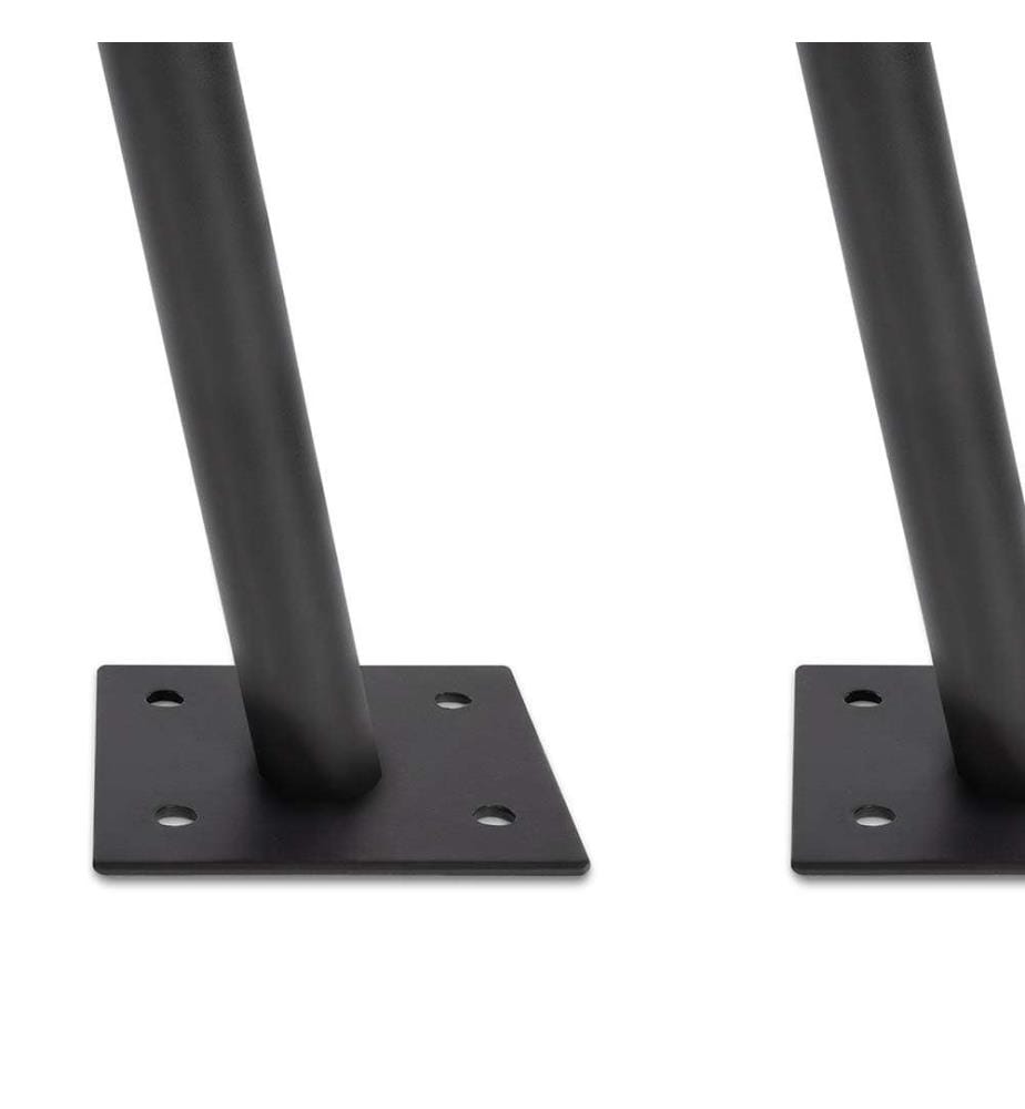 Lot de 2 Poteaux ajustables pour voile d'ombrage - Noir