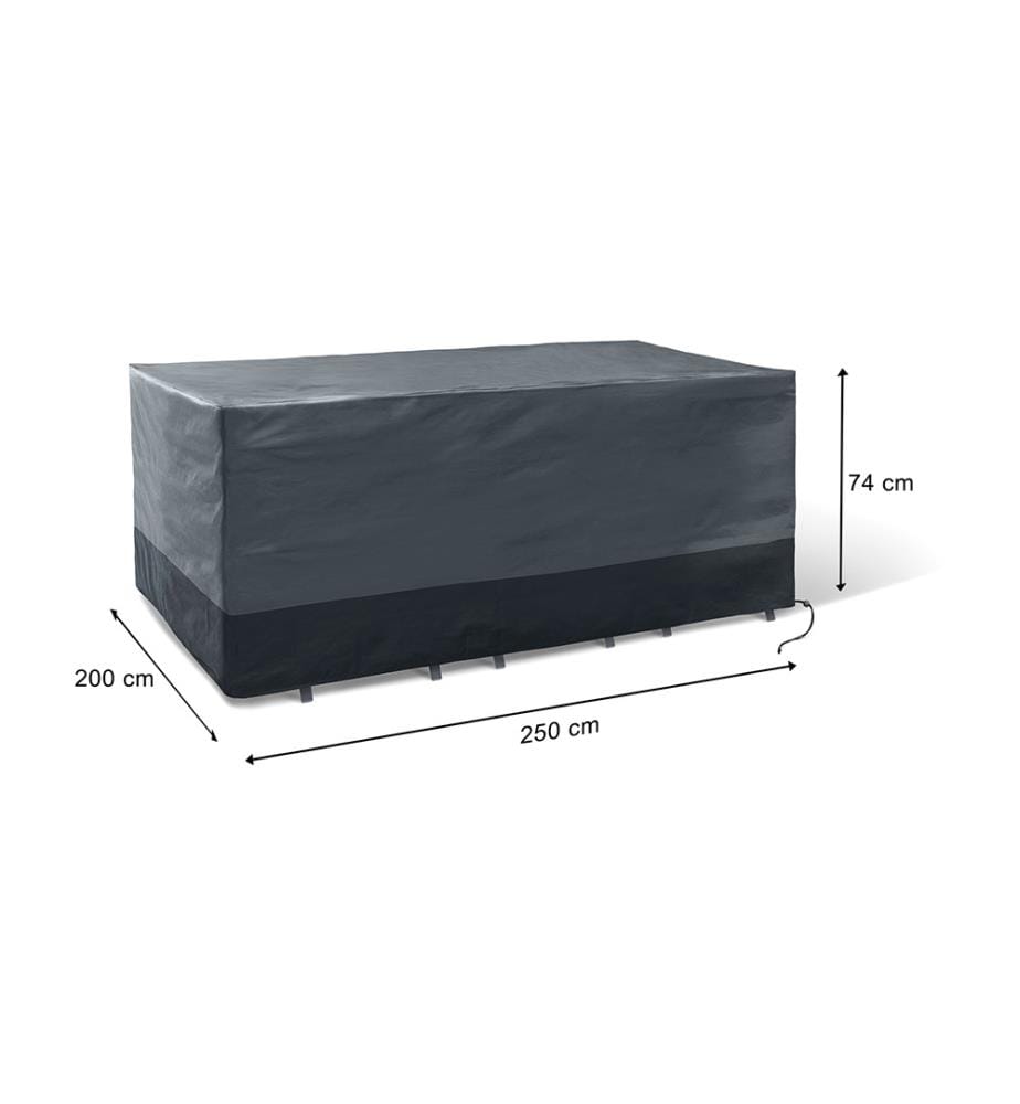 Housse de protection pour table rectangulaire - 250x200x75 cm - Noir
