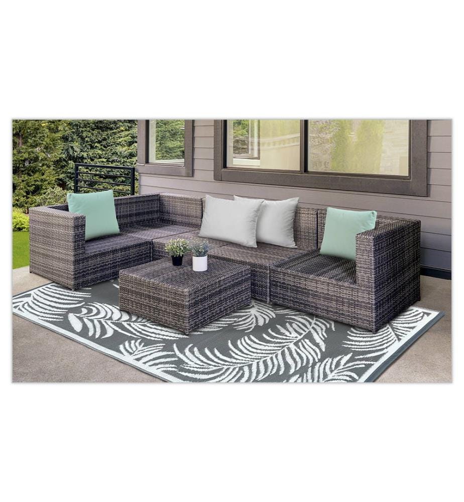 Tapis extérieur rectangulaire Hawaï 160 x 240 cm - Gris
