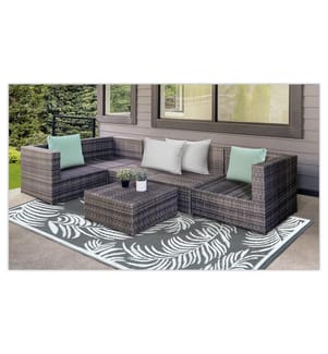 Tapis extérieur rectangulaire Hawaï 160 x 240 cm - Gris