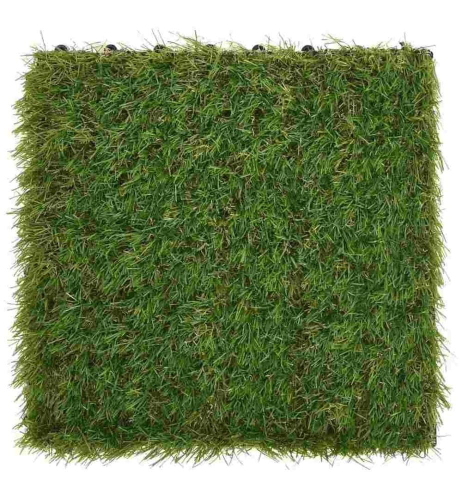 Carreaux de gazon artificiel 22 pcs Vert 30x30 cm