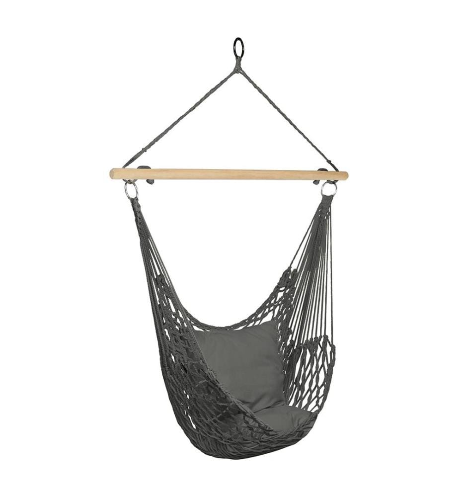 Hamac Suspendu Macrame + Coussin - Beige