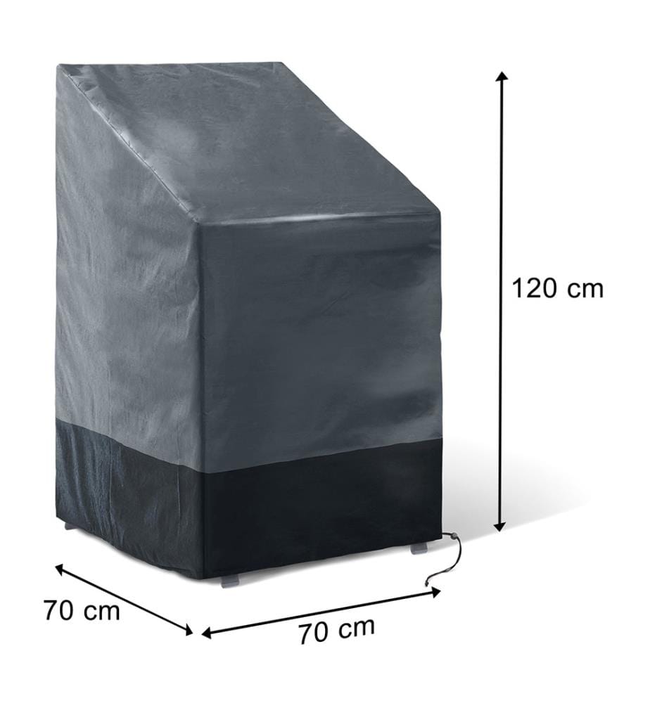 Housse de protection pour chaises empilables - 270 x 11 x 120 cm - Noir
