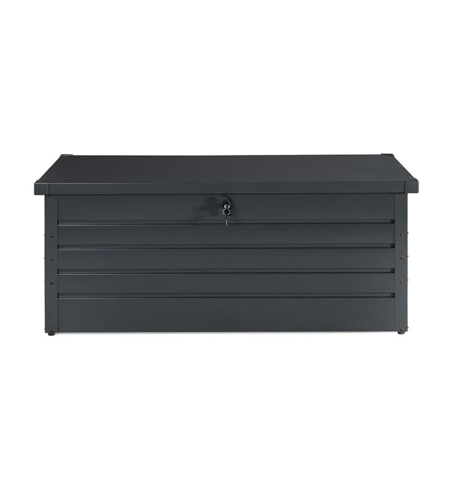 Coffre de rangement pour extérieur en acier galvanisé 600L - Gris anthracite
