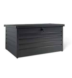 Coffre de rangement pour extérieur en métal 870L - Gris anthracite