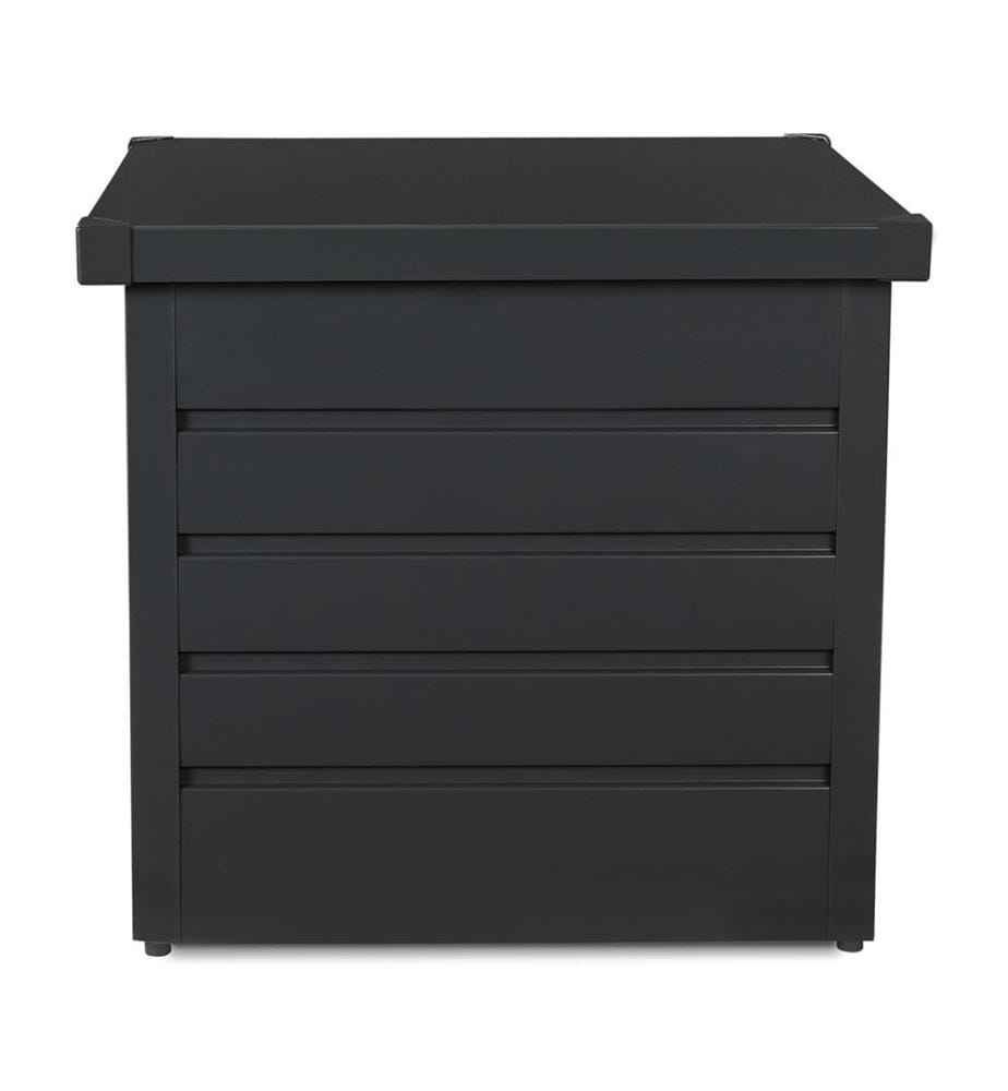 Coffre de rangement pour extérieur en acier galvanisé 200L - Gris anthracite