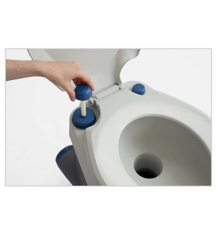 WC Chimique Portable 20 L - Transparent et Gris