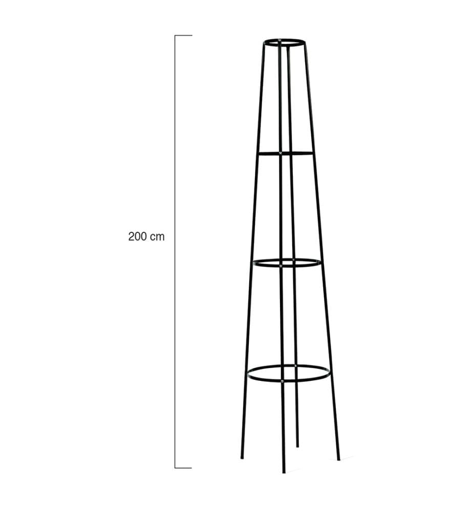 Tuteur pour Rosier en Métal 200 cm - Vert