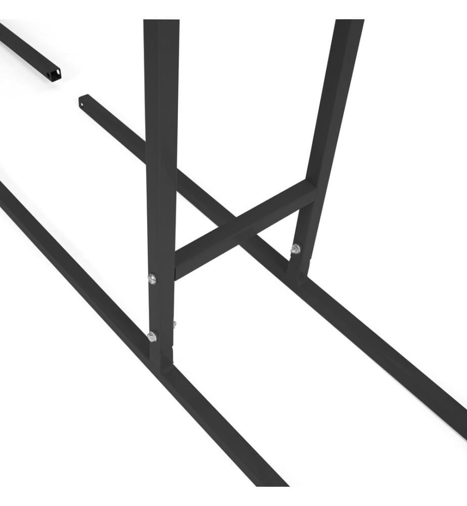 Serre Bûches extensible Sur Pieds Grande Capacité - Noir