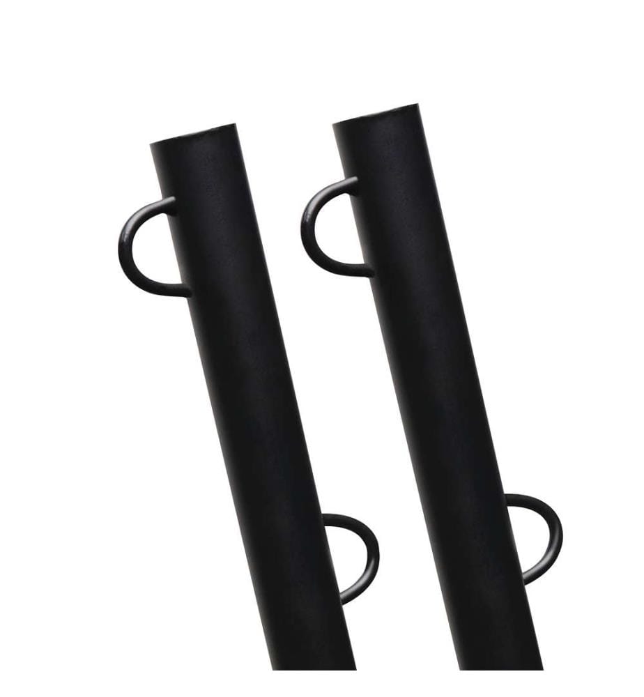 Lot de 2 Poteaux Extérieurs Pour Voile d'Ombrage - Noir