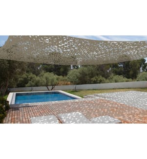 Ombrière rectangulaire taupe 4x6m