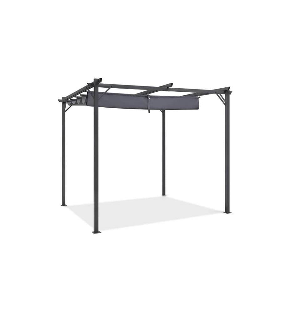 Pergola Marina 3 x 3 m toit rétractable - Gris