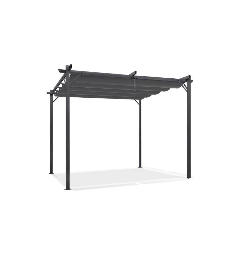 Pergola Marina 3 x 3 m toit rétractable - Gris