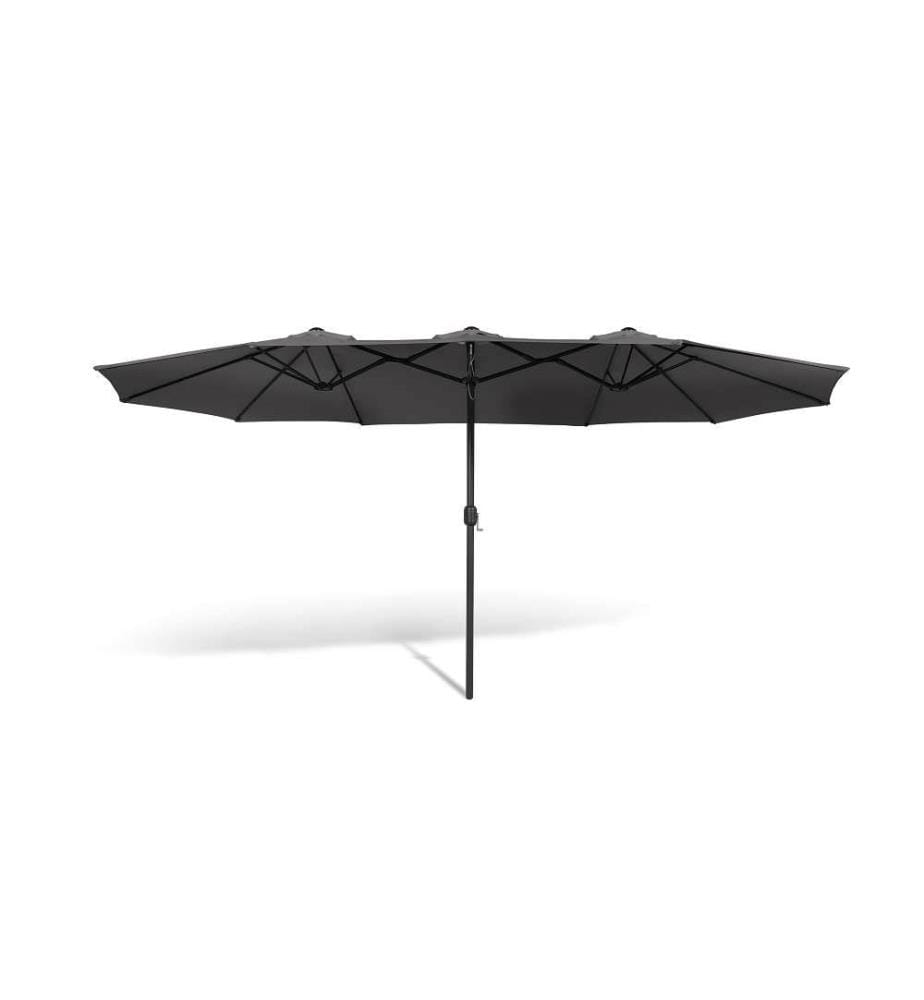 Parasol double 450 x 260 cm - Gris