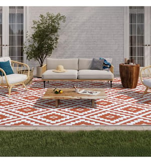Tappeto rettangolare Vahiné 270 x 470 cm - Terracotta