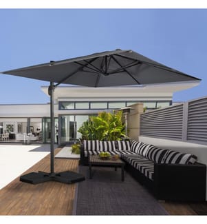 Parasol 360° Carré 3M avec Housse - Anthracite