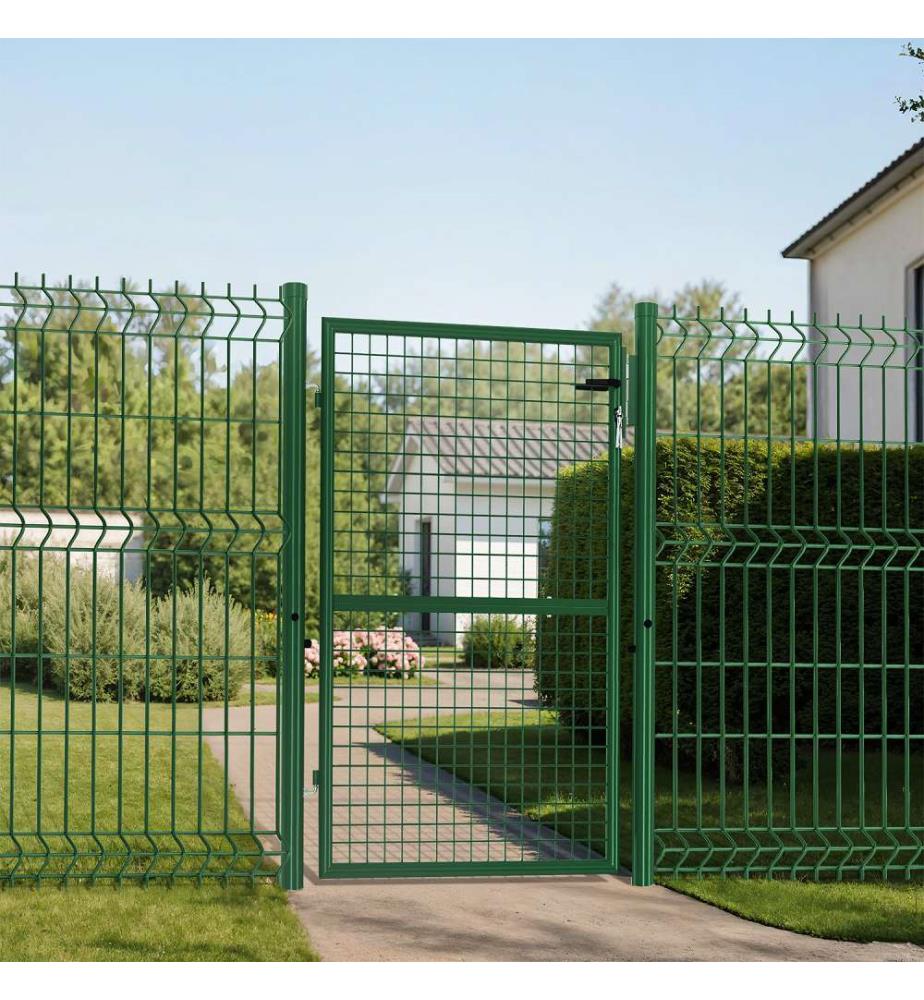Portillon en acier vert 125x100cm
