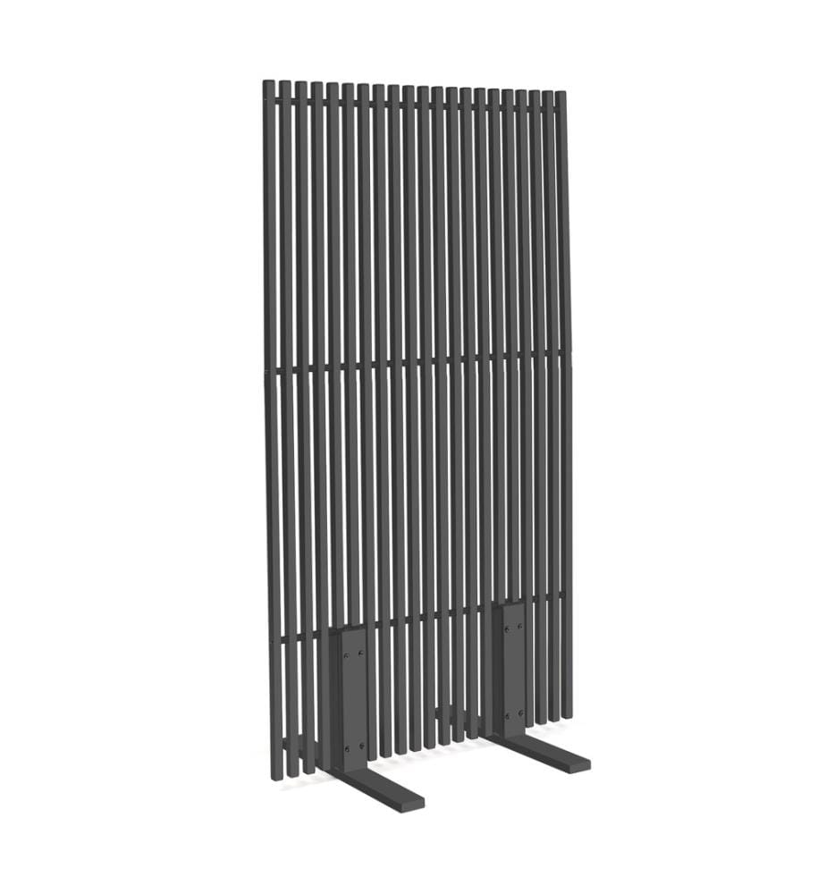 Paravent extérieur ajouré en métal gris anthracite 150x80cm