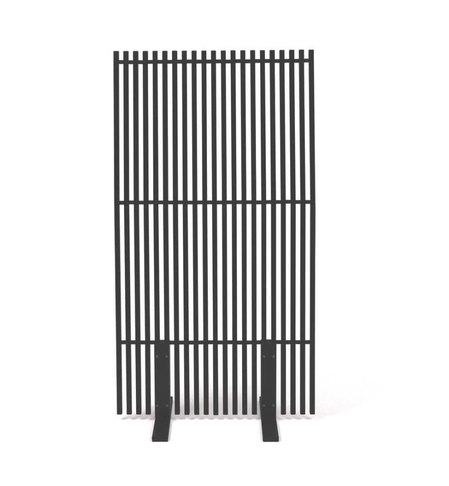 Paravent extérieur ajouré en métal gris anthracite 150x80cm