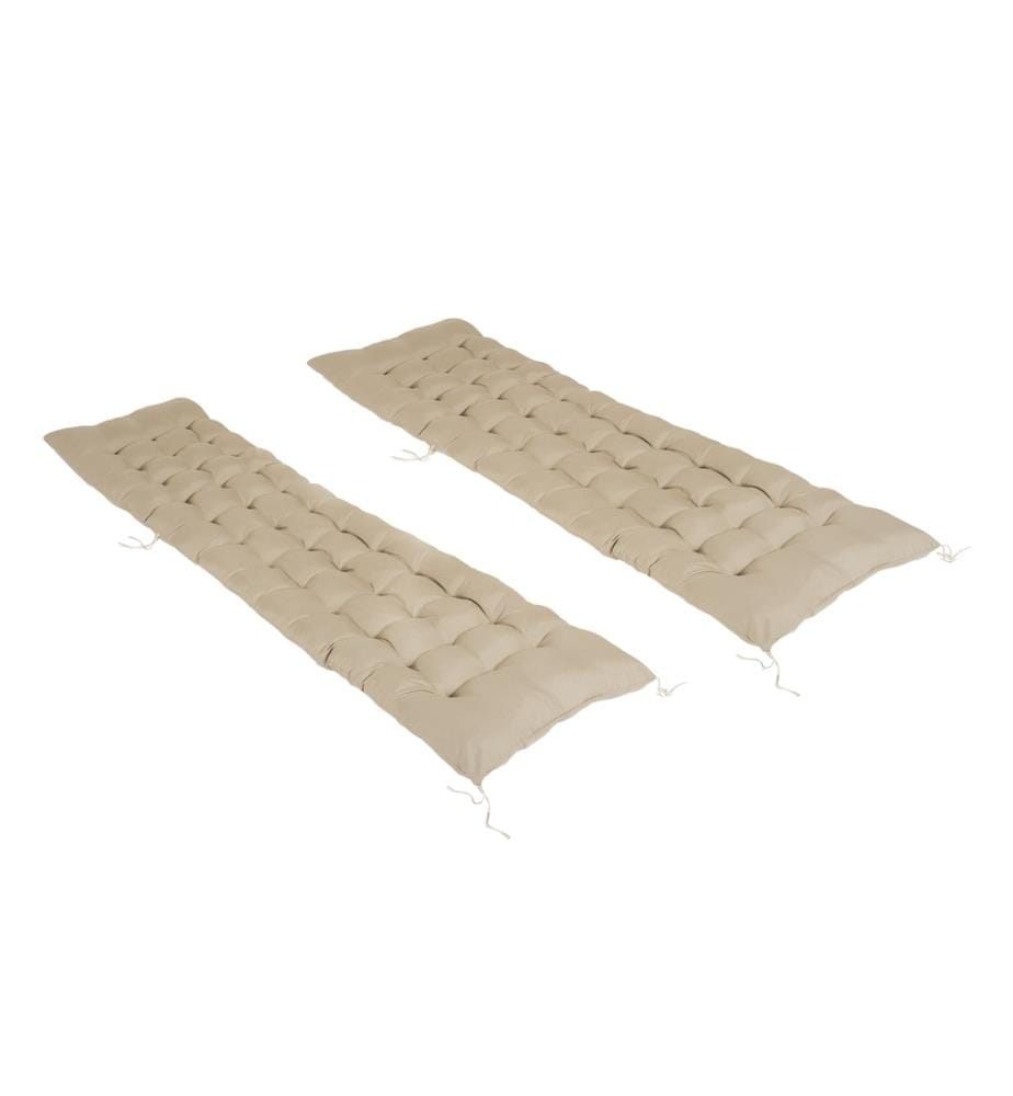 Lot de 2 Coussins universels beiges pour bain de soleil