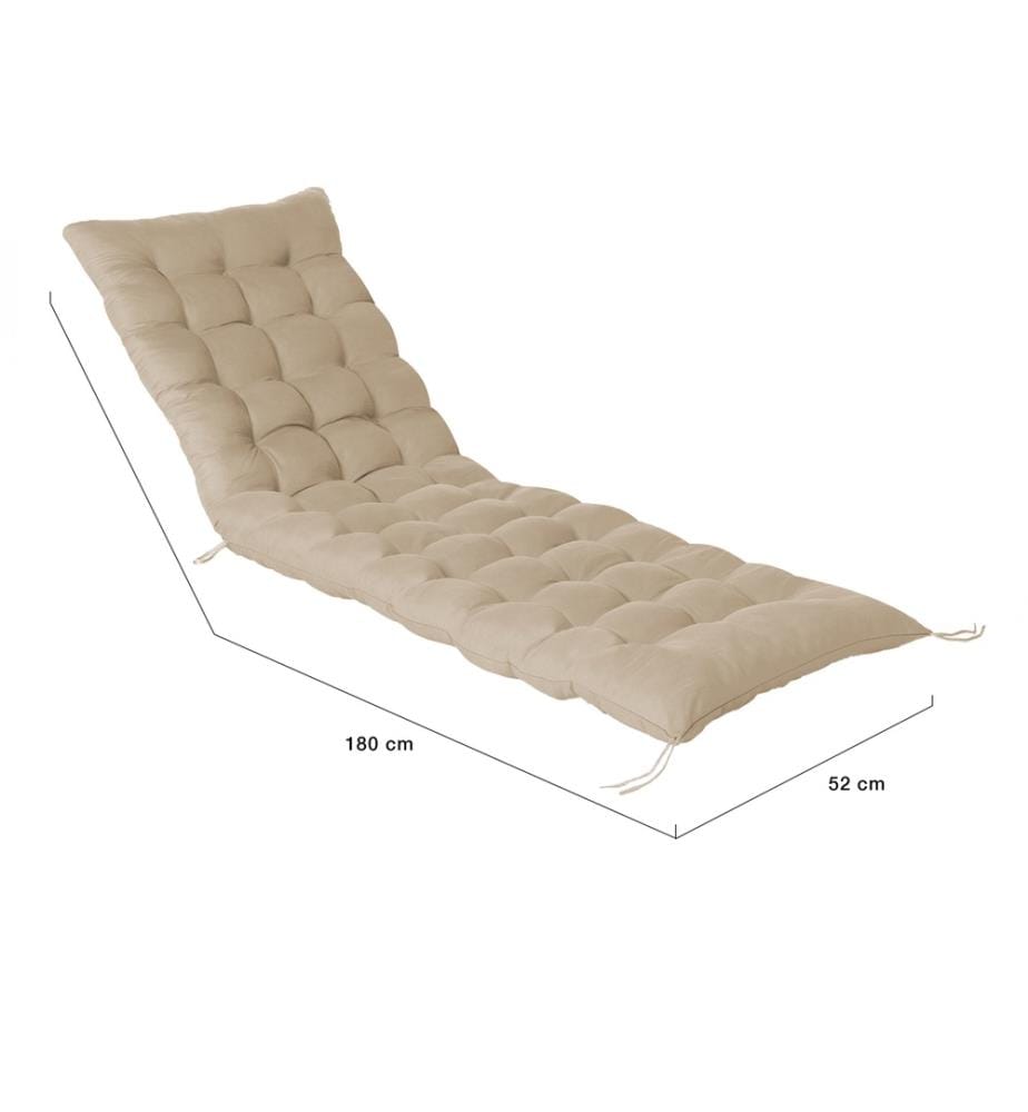 Lot de 2 Coussins universels beiges pour bain de soleil