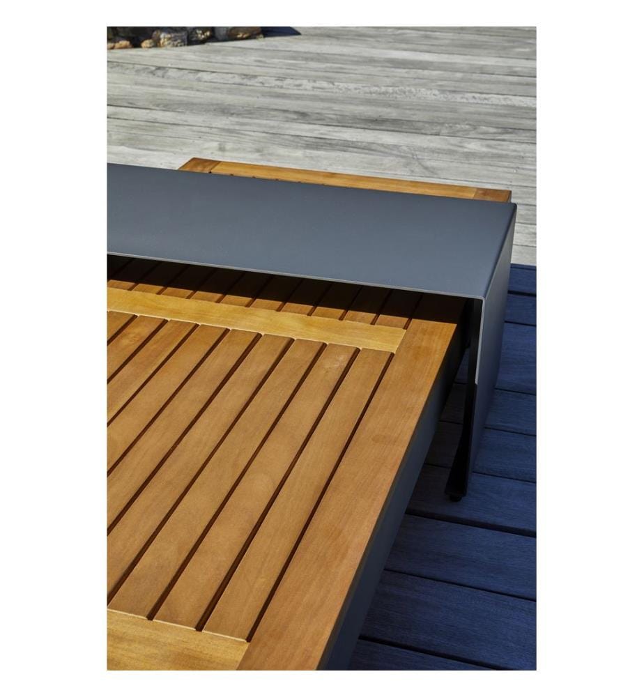 Salon de Jardin d'Angle Vanuatu 6 Places - Gris Anthracite