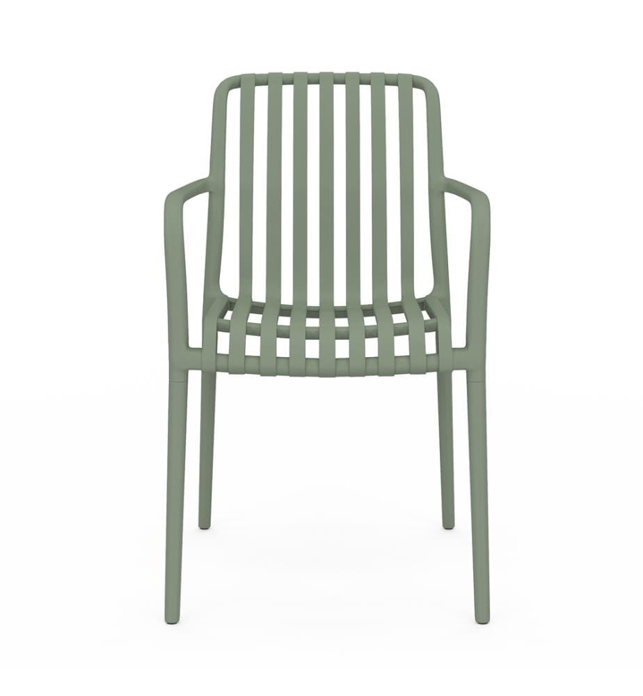 Lot de 4 Chaises de jardin empilables Oviedo polypropylène vert