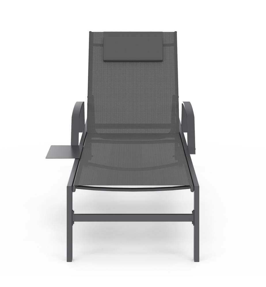 Lot de 2 Transats inclinables Bornéo 5 positions avec tablette