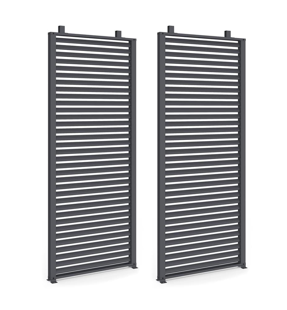 Lot de 2 Persiennes pour pergola Marina et bioclimatiques grises