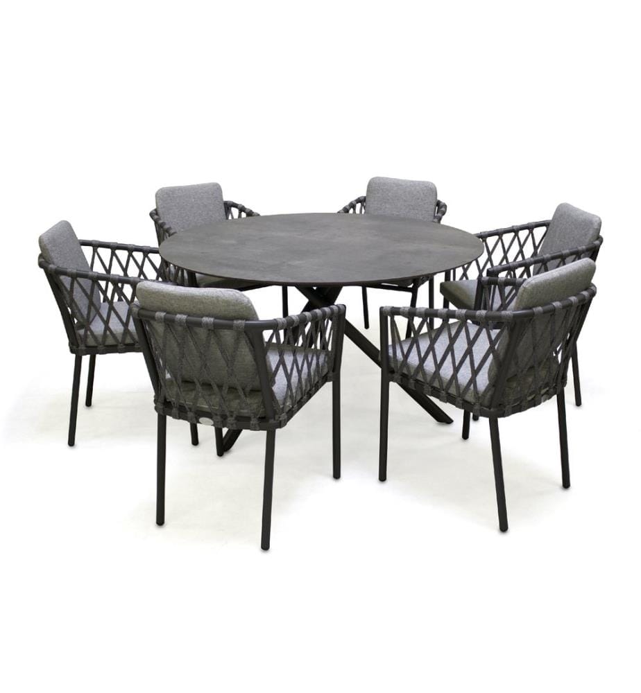Ensemble Repas Pilat 6 Places - Gris Anthracite