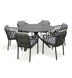 Ensemble Repas Pilat 6 Places - Gris Anthracite