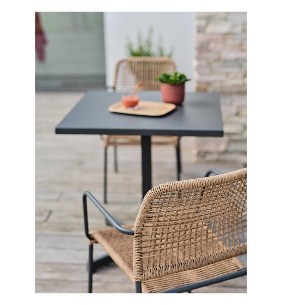 Ensemble Bistro Louise 2 Places - Gris Anthracite