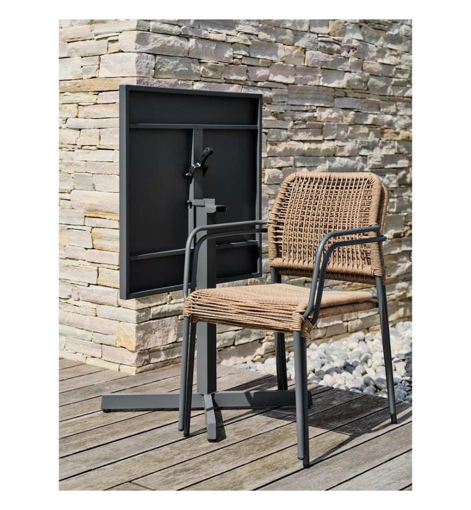Ensemble Bistro Louise 2 Places - Gris Anthracite