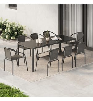 Ensemble repas Delma 8 places gris