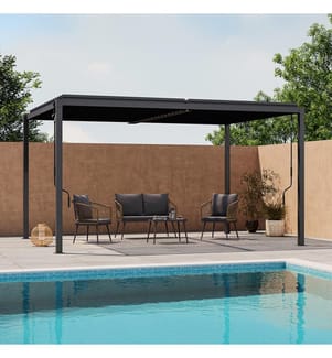 Pergola bioclimatique 3x4m acier lames orientables