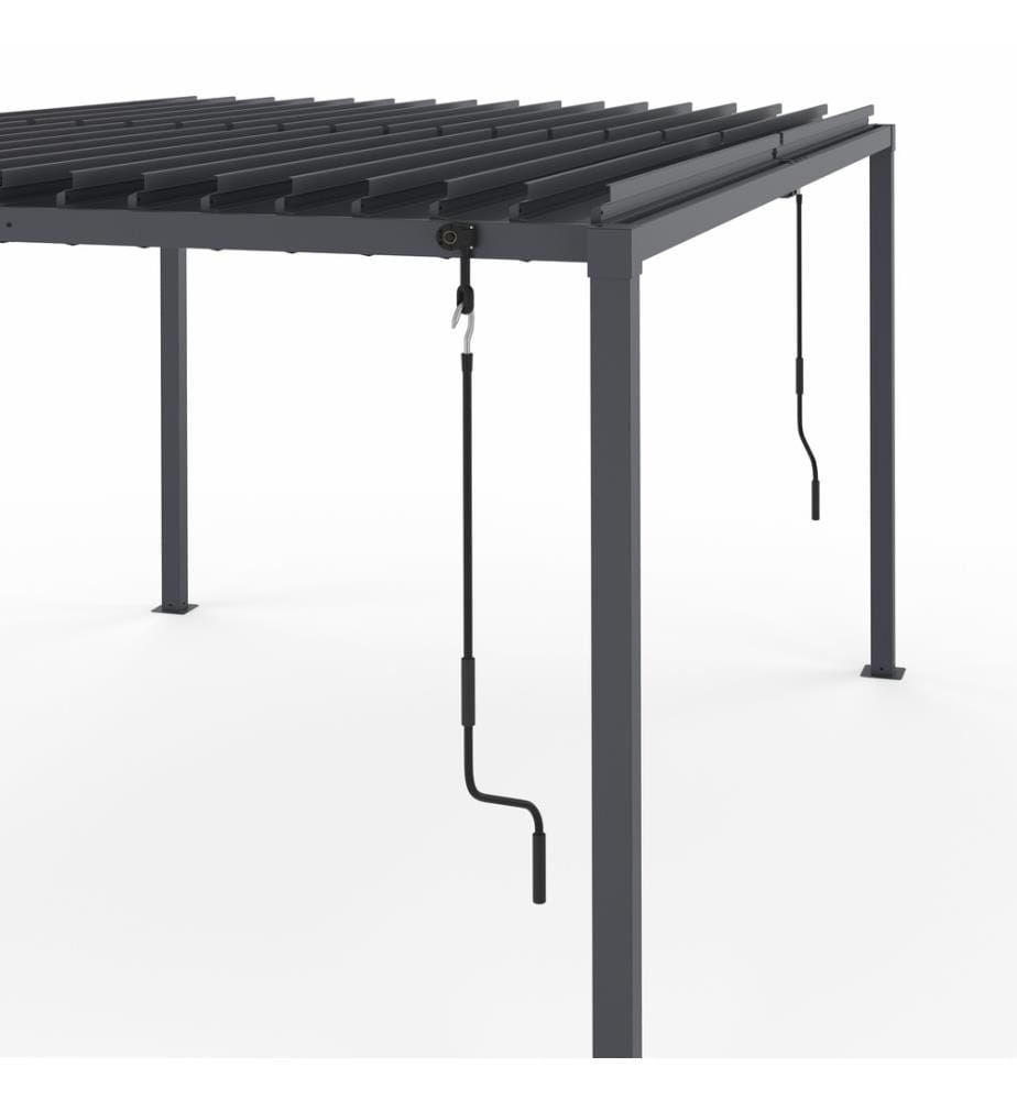Pergola bioclimatique 3x4m acier lames orientables