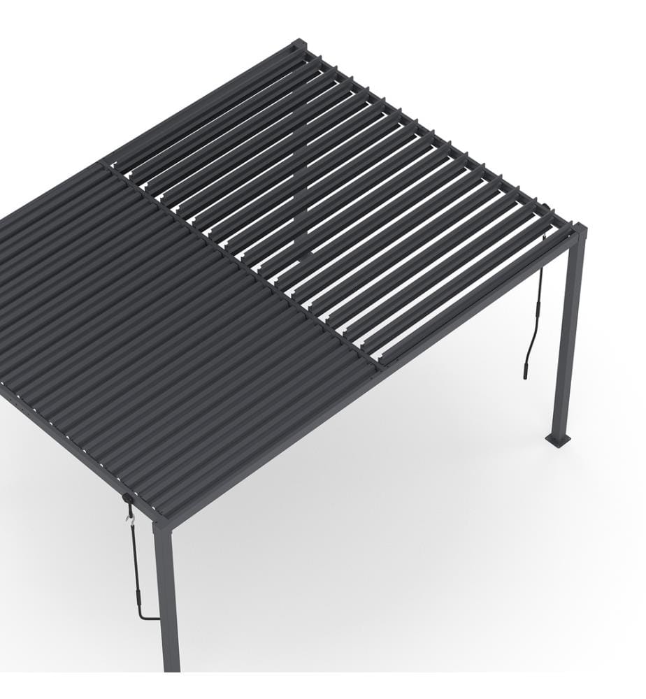 Pergola bioclimatique 3x4m acier lames orientables