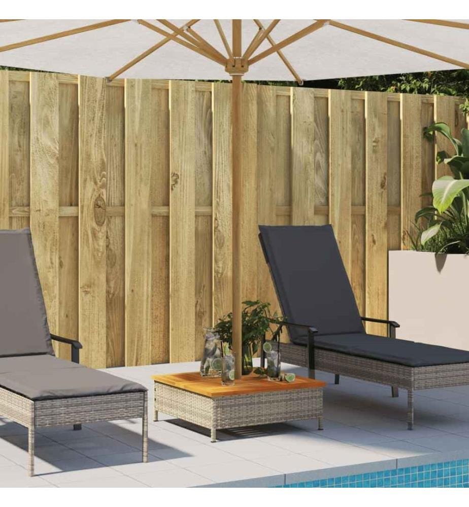 Couvercle de base de parasol gris 70x70x25 cm