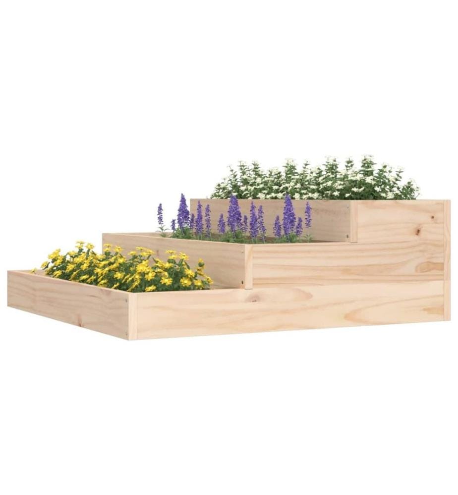 Jardinière 78x78x27 cm Bois massif de pin