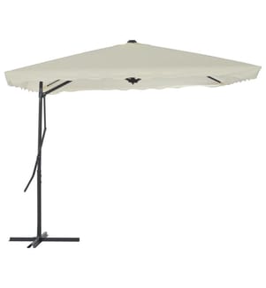 Parasol d'extérieur avec poteau en acier 250 x 250 cm Sable