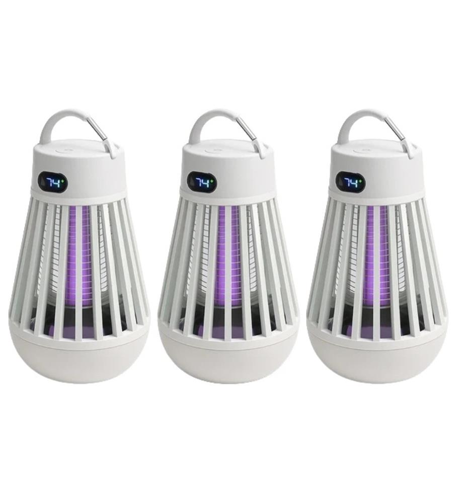 3x BuzzLight LED-Mückenlampen – Weiss
