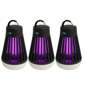 3x Lampes LED Anti-Moustiques BuzzLight - Noir
