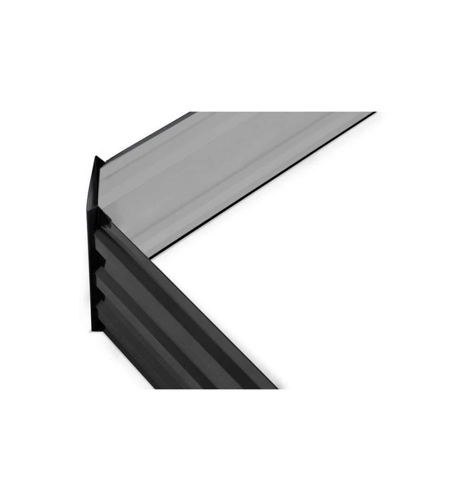 2er-Set Gemüsegartenquadrate aus Metall 115x80x20cm - Schwarz