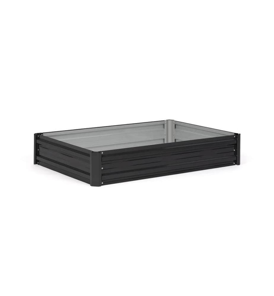 2er-Set Gemüsegartenquadrate aus Metall 115x80x20cm - Schwarz