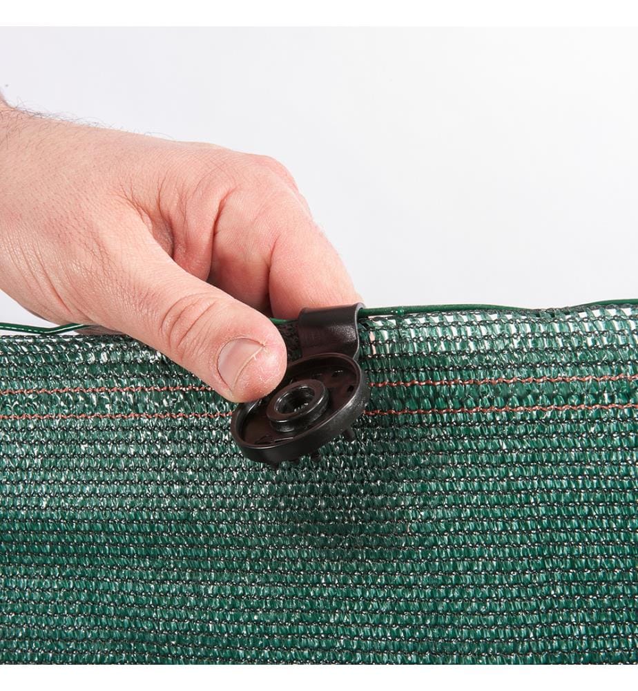 20 Plastikclips für Sichtschutz - Schwarz