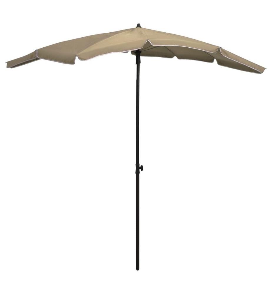 Sonnenschirm mit Mast 200x130 cm Taupe