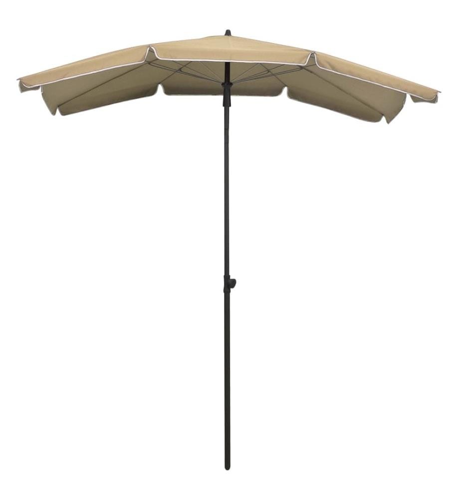 Sonnenschirm mit Mast 200x130 cm Taupe