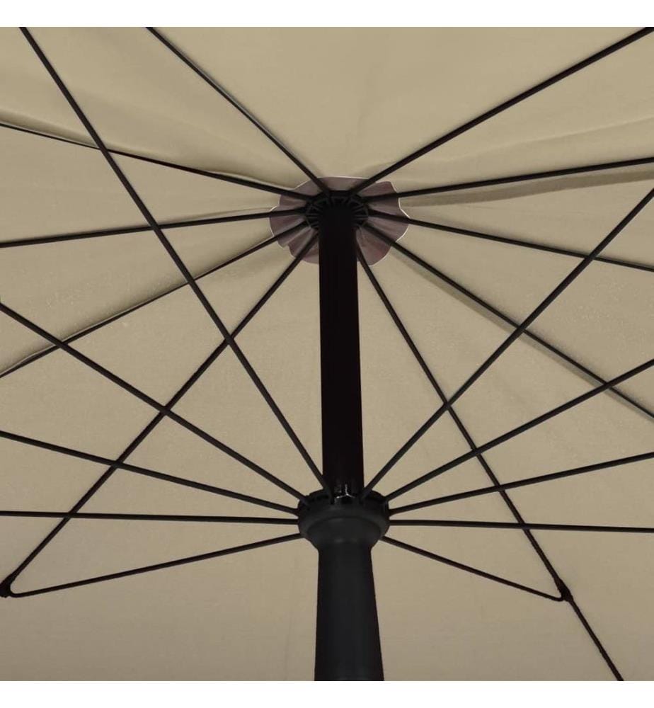 Sonnenschirm mit Mast 200x130 cm Taupe