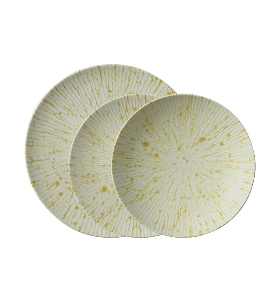 Arthur Krupp Service de table Golden Ray 12 pièces, Beige/Or